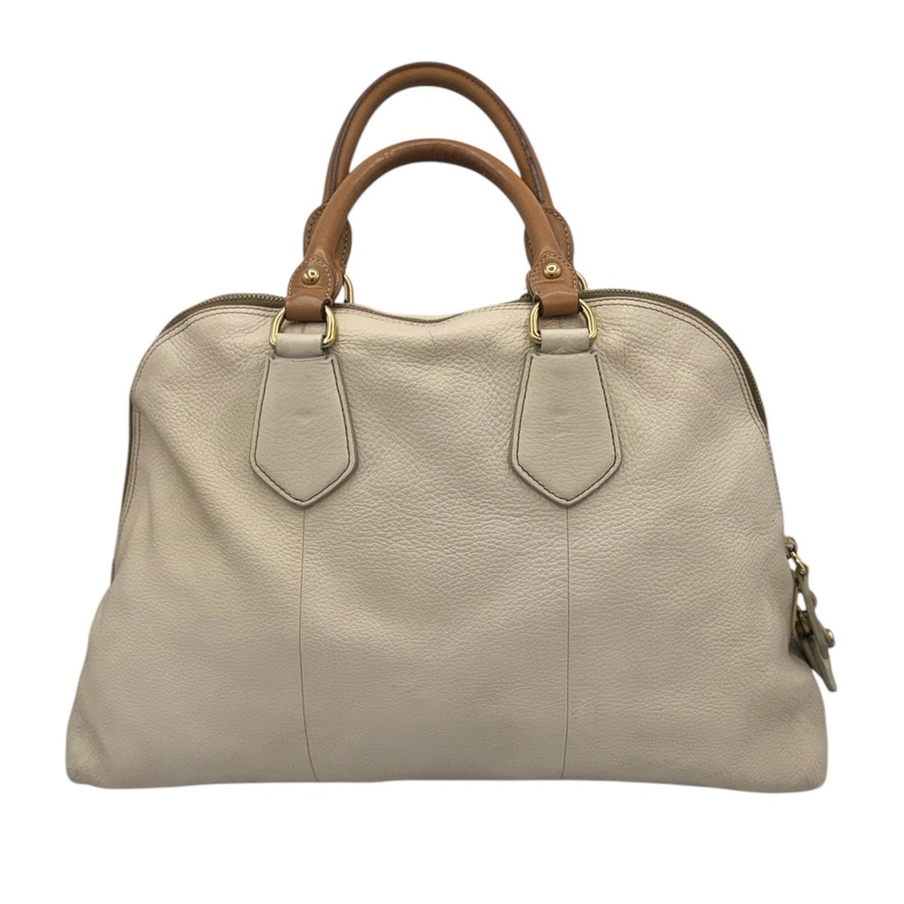 Prada Cream Vitello Dome Satchel 🤍 Classic Neutral Luxury - Picture 5 of 14